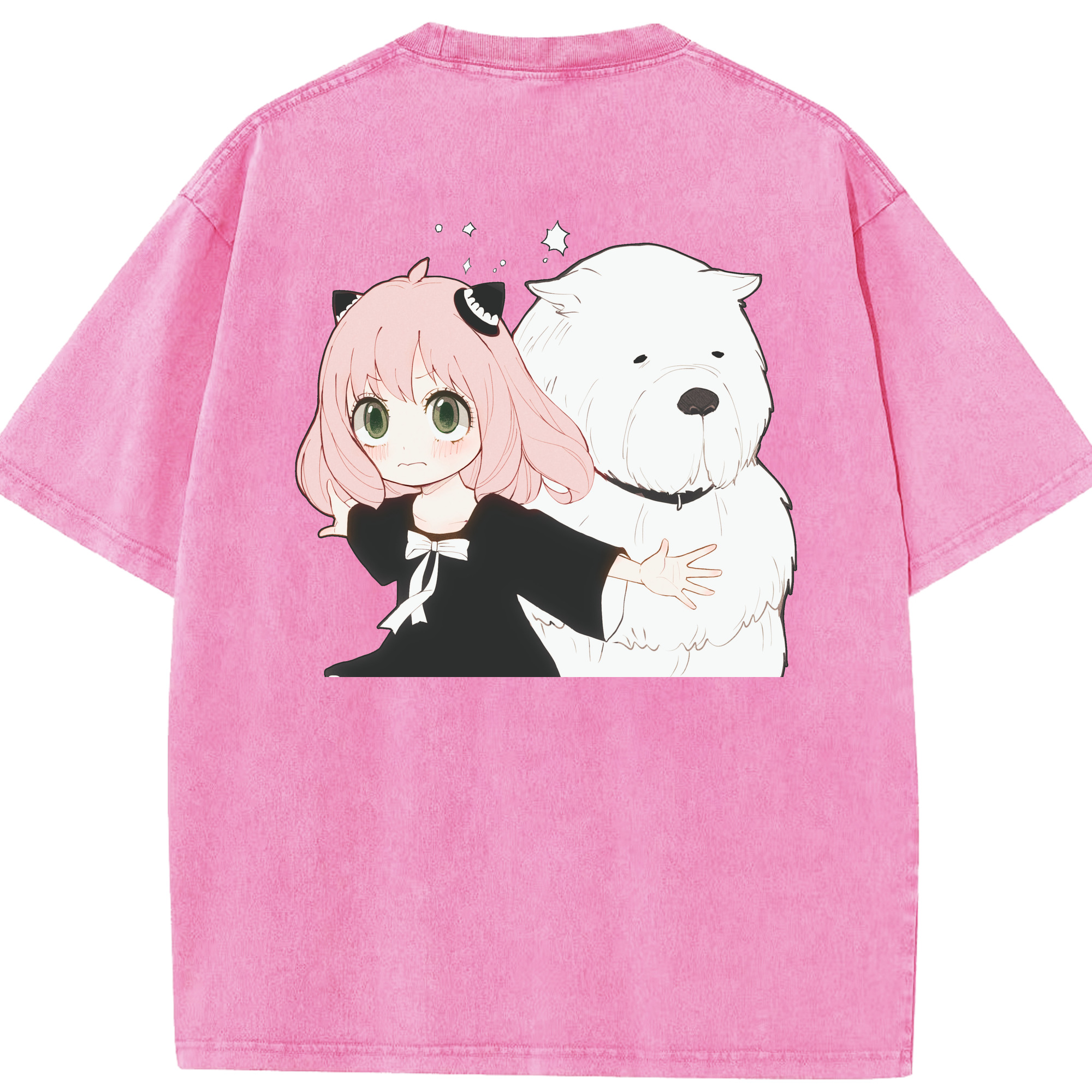 （画像用） SPY×FAMILY间谍家家酒 綿100% ヴィンテージ風 半袖Tシャツ（背面プリント）